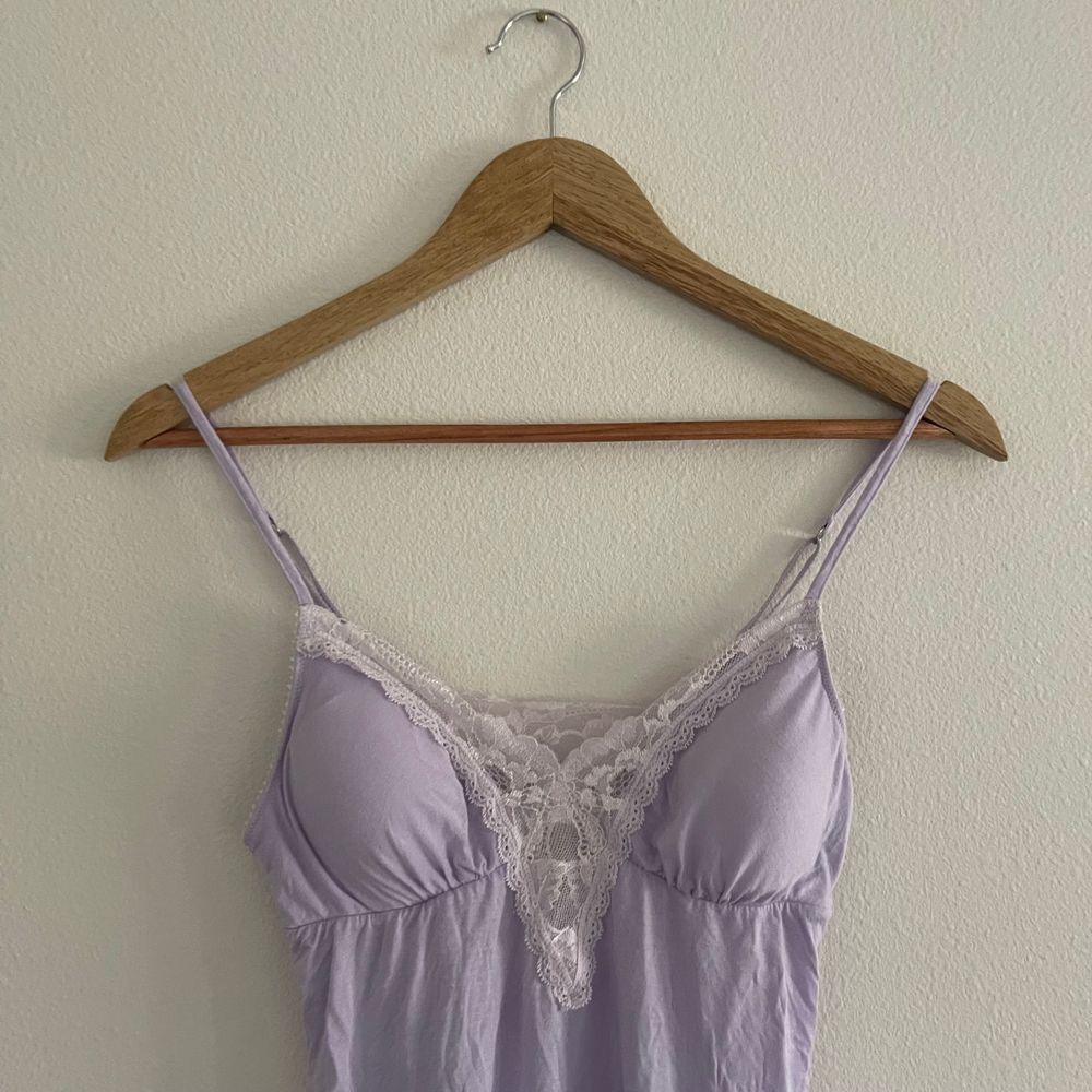Victoria's Secret Purple Lace‎ Modal Nightgown Slip Dress Size Small - Picture 5 of 14